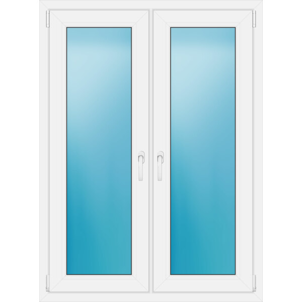 Zweiflügeliges Fenster 105 x 142 cm Farbe Weiß