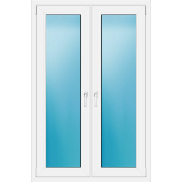 Zweiflügeliges Fenster 105 x 160 cm Farbe Weiß