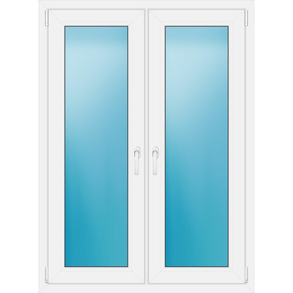Zweiflügeliges Fenster 106 x 144 cm Farbe Weiß