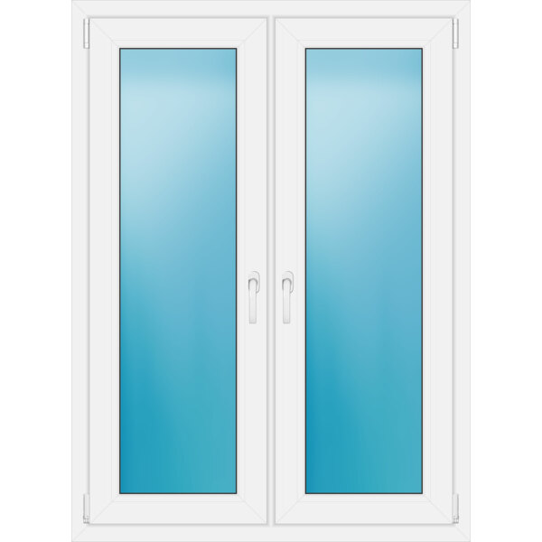 Zweiflügeliges Fenster 106 x 144 cm Farbe Weiß