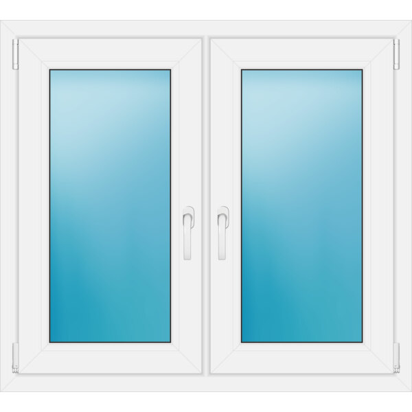 Zweiflügeliges Fenster 107x96 cm Farbe Weiß