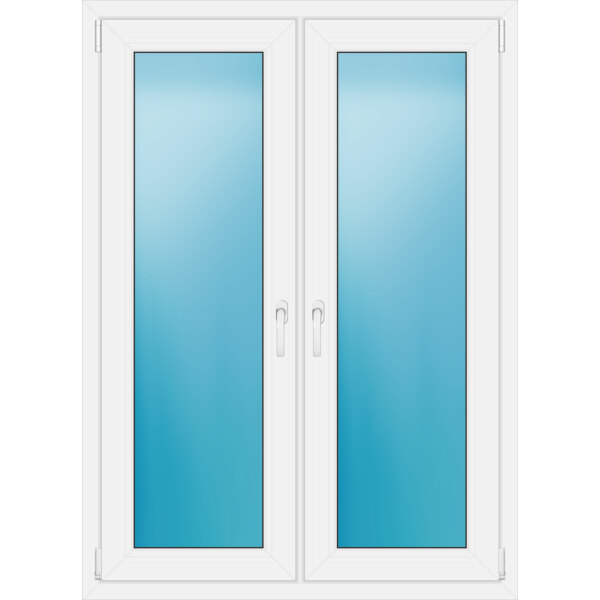 Zweiflügeliges Fenster 108 x 148 cm Farbe Weiß