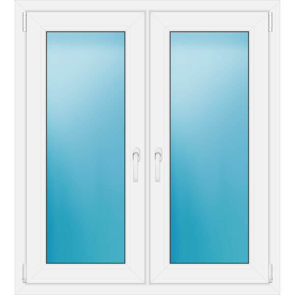 Zweiflügeliges Fenster 108 x 120 cm Farbe Weiß