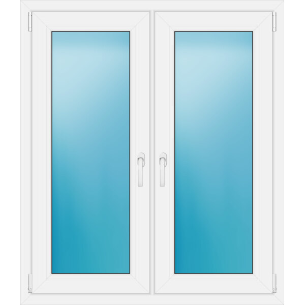 Zweiflügeliges Fenster 108 x 125 cm Farbe Weiß