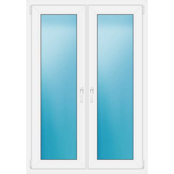 Zweiflügeliges Fenster 108 x 155 cm Farbe Weiß