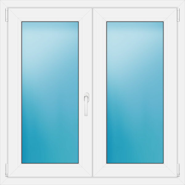Zweiflügeliges Fenster 110 x 110 cm Farbe Weiß