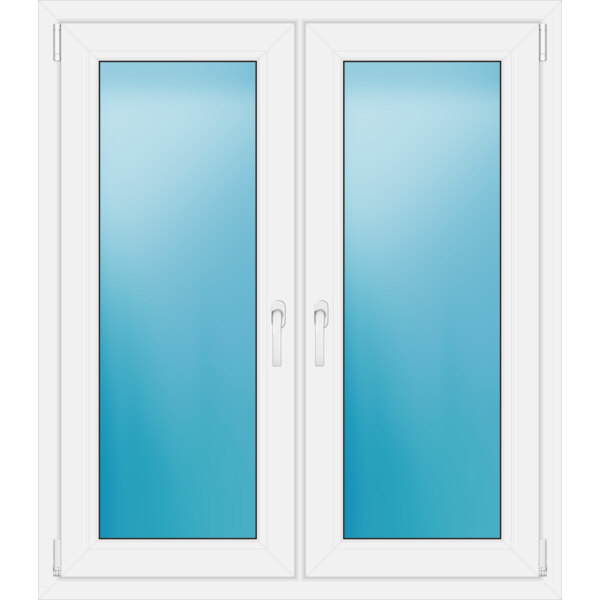 Zweiflügeliges Fenster 110 x 126 cm Farbe Weiß