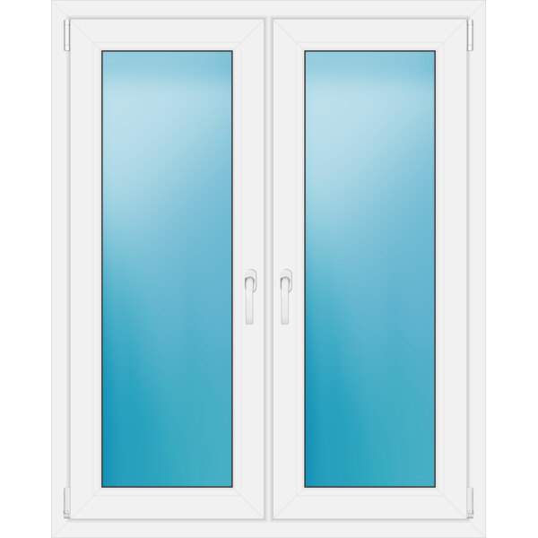 Zweiflügeliges Fenster 110 x 136 cm Farbe Weiß
