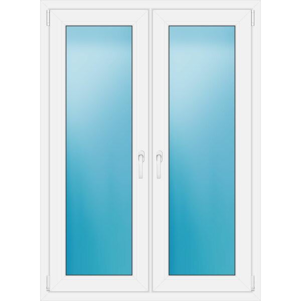 Zweiflügeliges Fenster 110 x 150 cm Farbe Weiß