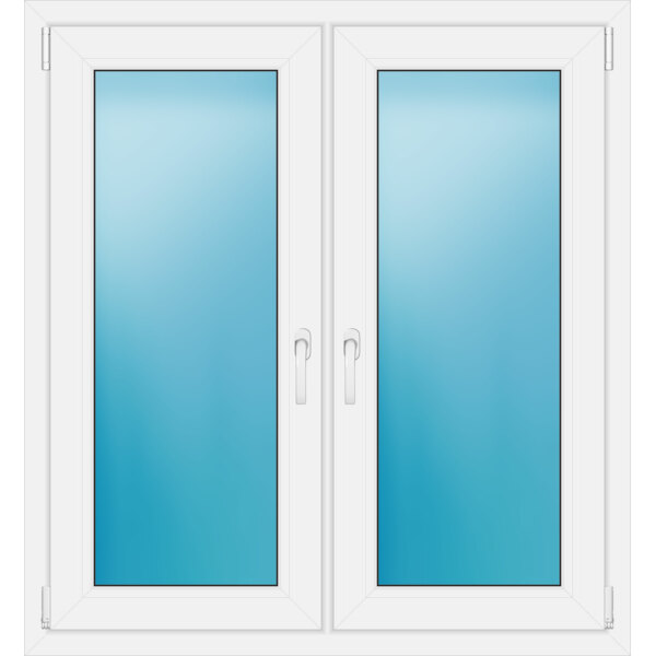 Zweiflügeliges Fenster 111 x 120 cm Farbe Weiß