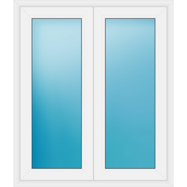 Zweiflügeliges Fenster 111 x 130 cm Farbe Weiß