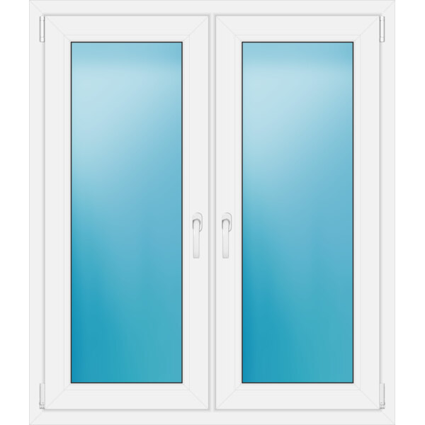 Zweiflügeliges Fenster 112 x 130 cm Farbe Weiß