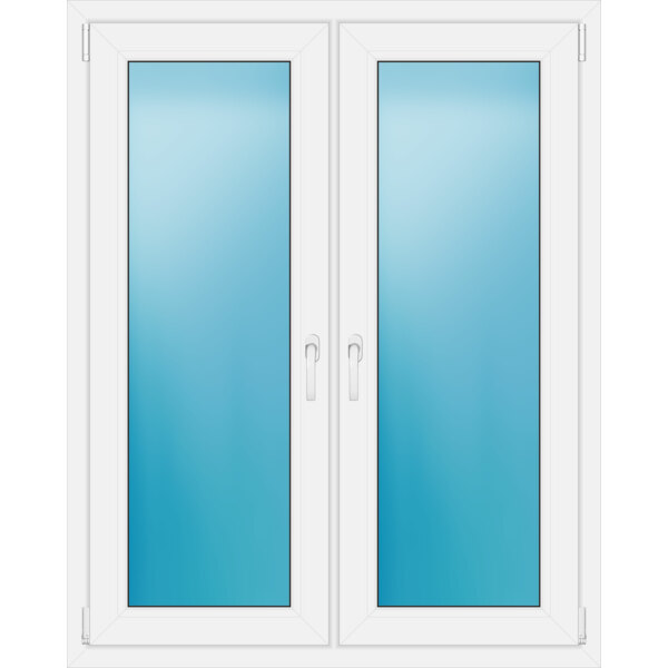 Zweiflügeliges Fenster 112 x 140 cm Farbe Weiß