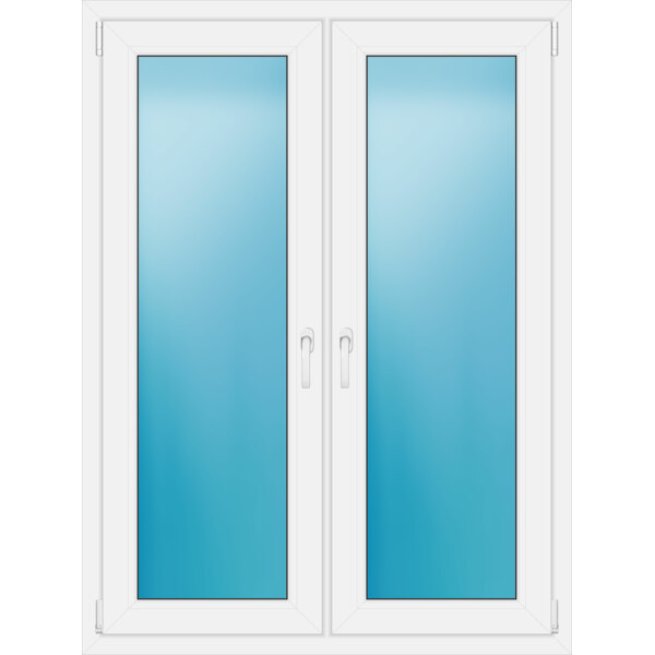 Zweiflügeliges Fenster 113 x 151 cm Farbe Weiß