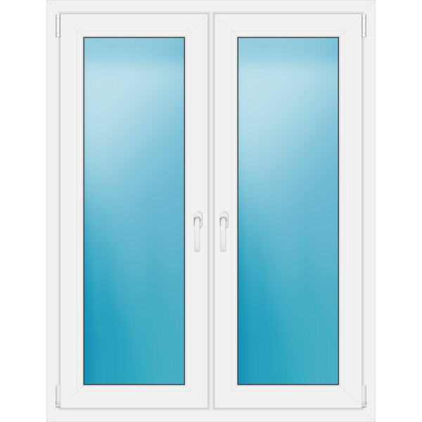 Zweiflügeliges Fenster 114 x 146 cm Farbe Weiß