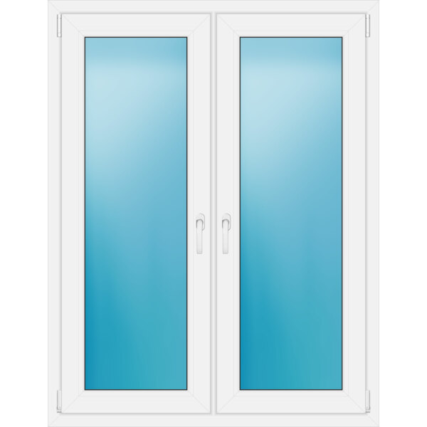Zweiflügeliges Fenster 115 x 148 cm Farbe Weiß