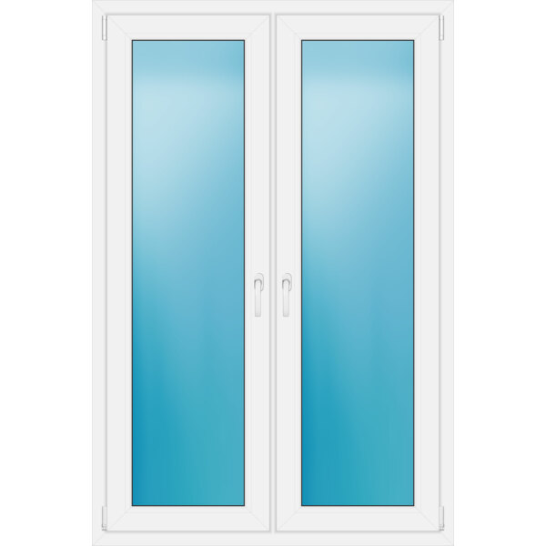Zweiflügeliges Fenster 116 x 175 cm Farbe Weiß