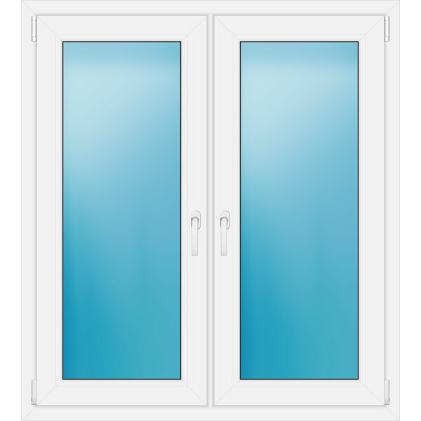 Zweiflügeliges Fenster 117 x 130 cm Farbe Weiß