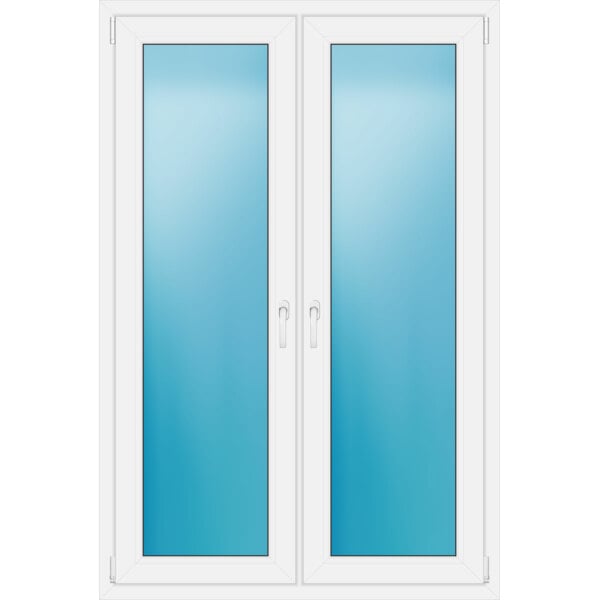 Zweiflügeliges Fenster 117 x 175 cm Farbe Weiß