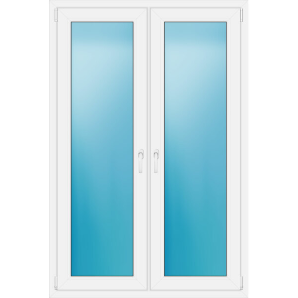 Zweiflügeliges Fenster 117 x 175 cm Farbe Weiß