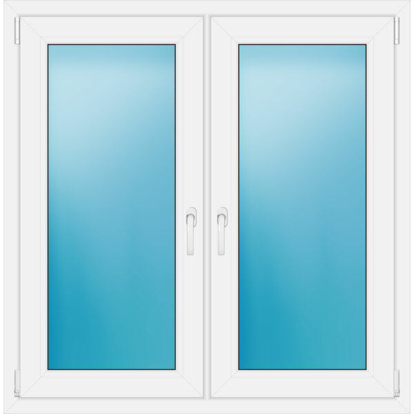 Zweiflügeliges Fenster 118 x 120 cm Farbe Weiß