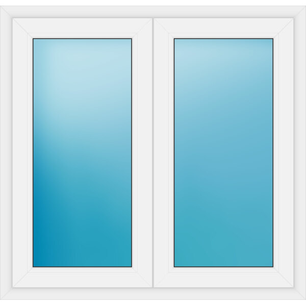 Zweiflügeliges Fenster 120 x 115 cm Farbe Weiß