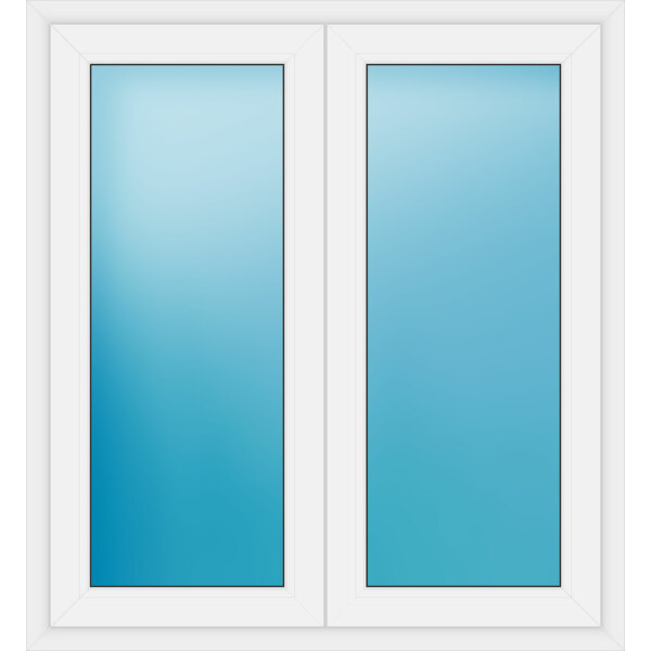 Zweiflügeliges Fenster 120 x 130 cm Farbe Weiß