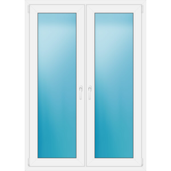 Zweiflügeliges Fenster 120 x 169 cm Farbe Weiß