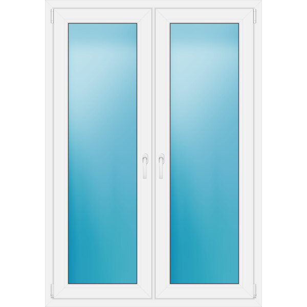 Zweiflügeliges Fenster 120 x 170 cm Farbe Weiß