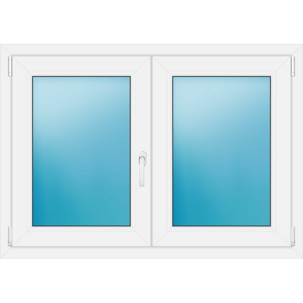 Zweiflügeliges Fenster 120 x 85 cm Farbe Weiß