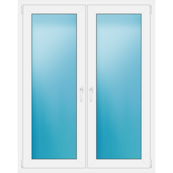 Zweiflügeliges Kunststofffenster 127x160 cm Weiß 
