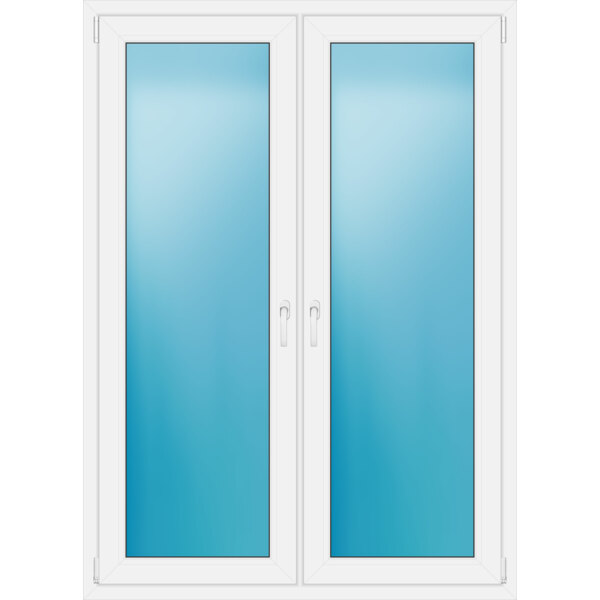 Zweiflügeliges Fenster 130 x 180 cm Farbe Weiß