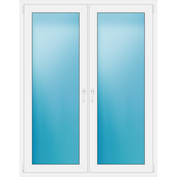 Zweiflügeliges Fenster 140 x 180 cm Farbe Weiß