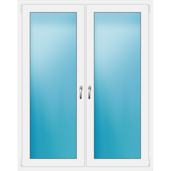Zweiflügeliges Kunststofffenster 141x178 cm Weiß 