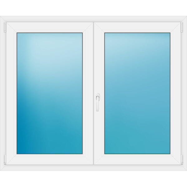 Zweiflügeliges Kunststofffenster 145x120 cm Weiß 