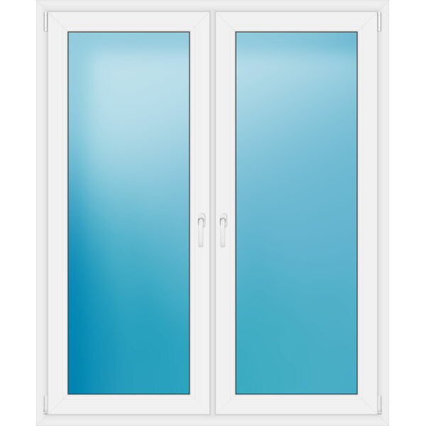 Zweiflügeliges Kunststofffenster 145x175 cm Weiß 