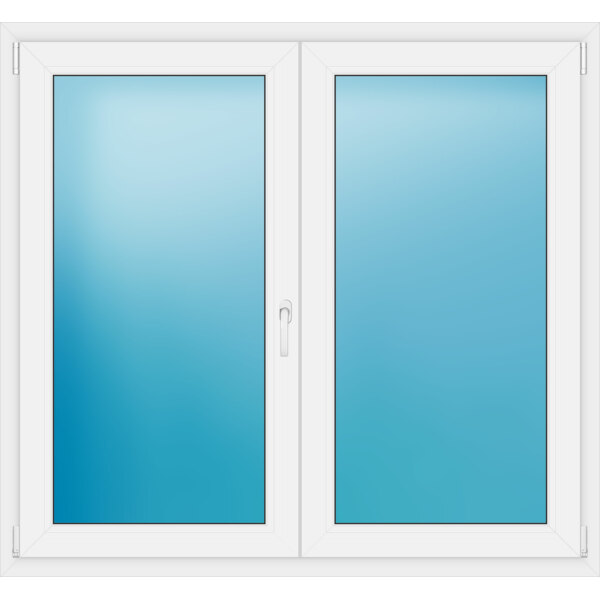 Zweiflügeliges Fenster 147 x 136 cm Farbe Weiß
