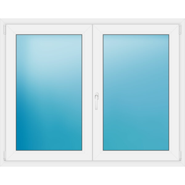Zweiflügeliges Fenster 150 x 120 cm Farbe Weiß
