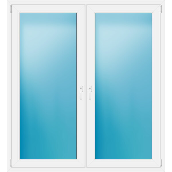 Zweiflügeliges Kunststofffenster 157x171 cm Weiß 