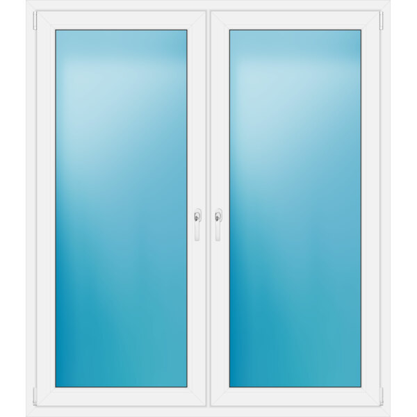 Zweiflügeliges Kunststofffenster 157.5x180 cm Weiß 