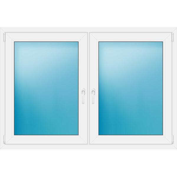 Zweiflügeliges Kunststofffenster 160x110 cm Weiß 