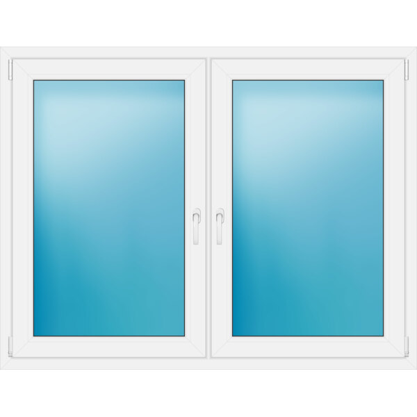 Zweiflügeliges Kunststofffenster 160x124 cm Weiß 