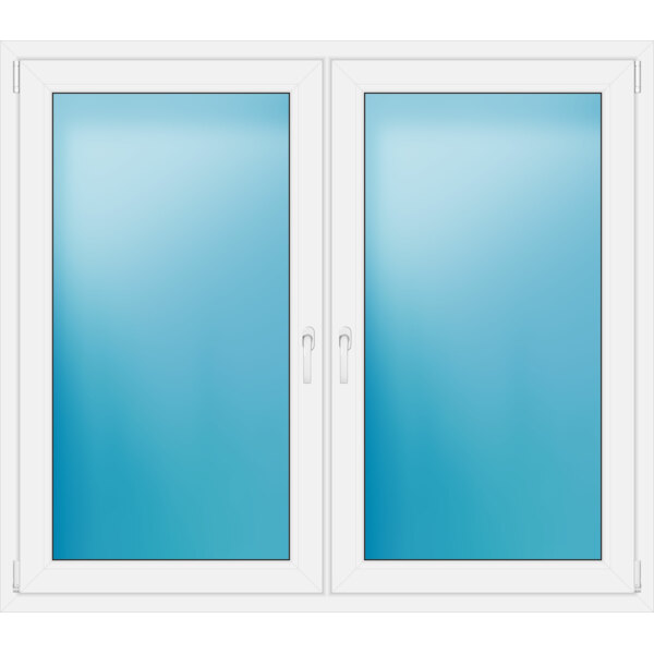 Zweiflügeliges Kunststofffenster 160x140 cm Weiß 