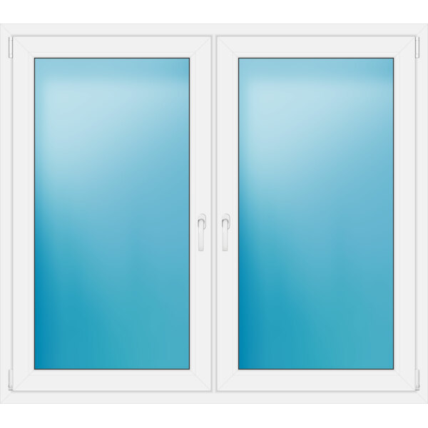 Zweiflügeliges Kunststofffenster 160x142 cm Weiß 