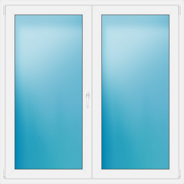 Zweiflügeliges Kunststofffenster 160x160 cm Weiß 