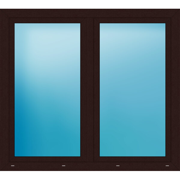 Zweiflügeliges Kunststofffenster 163x147 cm Braun 