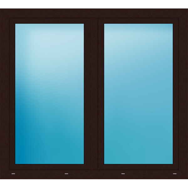 Zweiflügeliges Kunststofffenster 163x148 cm Braun 