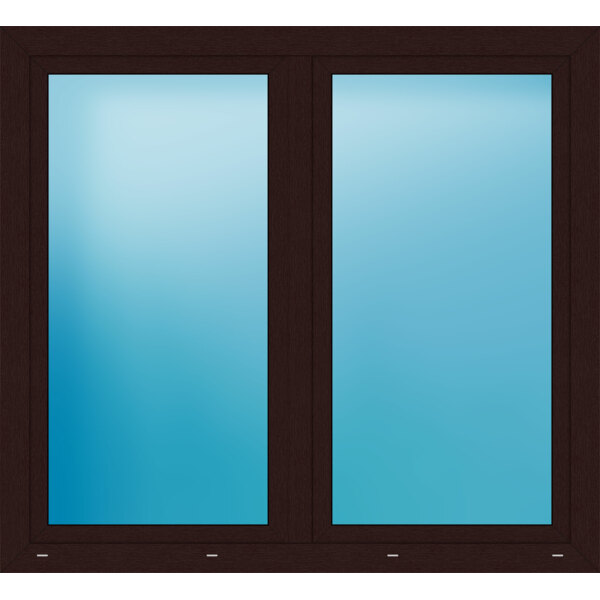 Zweiflügeliges Kunststofffenster 163x148.5 cm Braun 