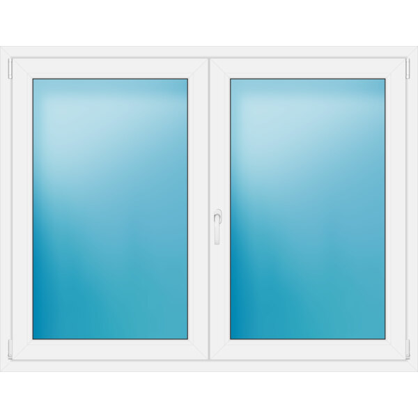 Zweiflügeliges Kunststofffenster 164x128 cm Weiß 