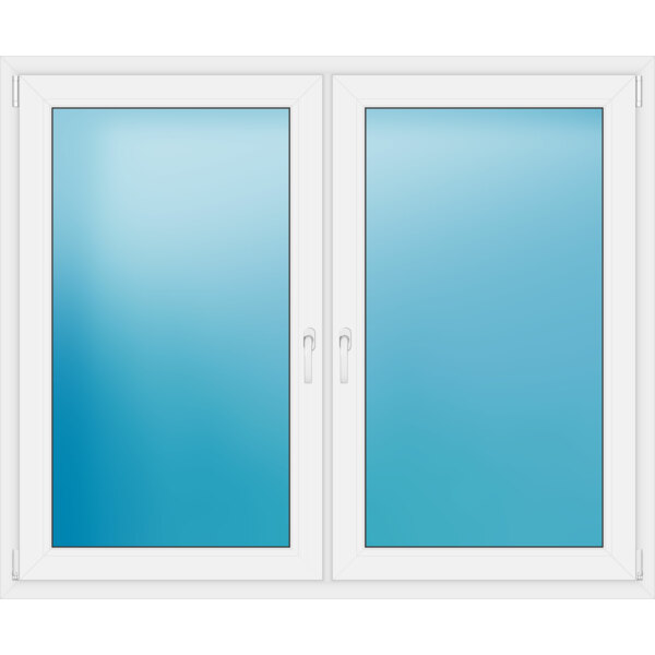 Zweiflügeliges Kunststofffenster 164x136 cm Weiß 